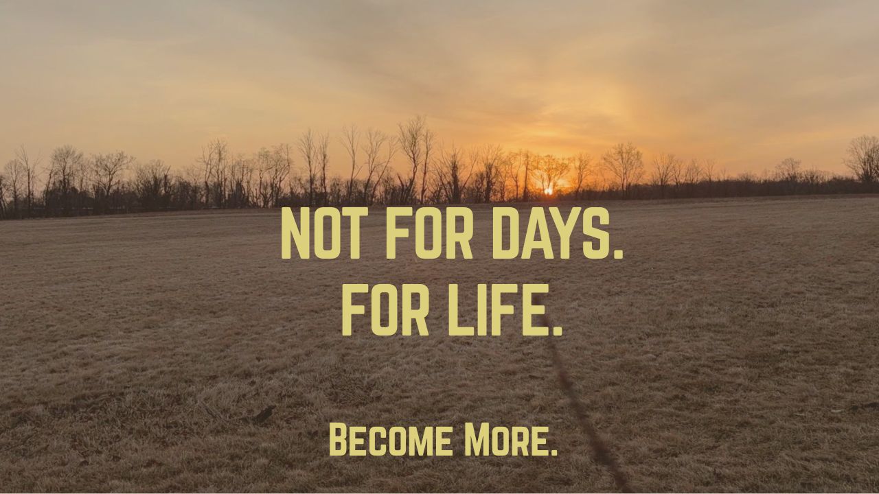 Not For Days. For Life. | Day 17